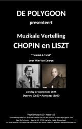 AFFICHE - Muzikale Vertelling - CHOPIN en LISZT - 2026 09 27